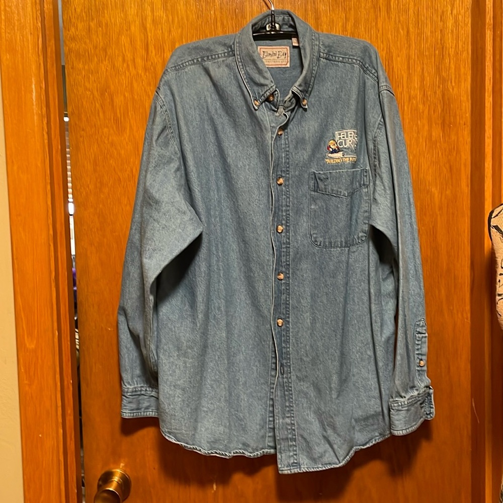 Bimini Bay Outfitters Denim Long Sleeve Shirt Size Large